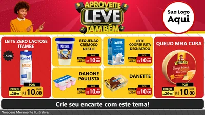 Modelo de TV para TV Horizontal com o tema Aproveite e Leve Também para Frios e Laticínios