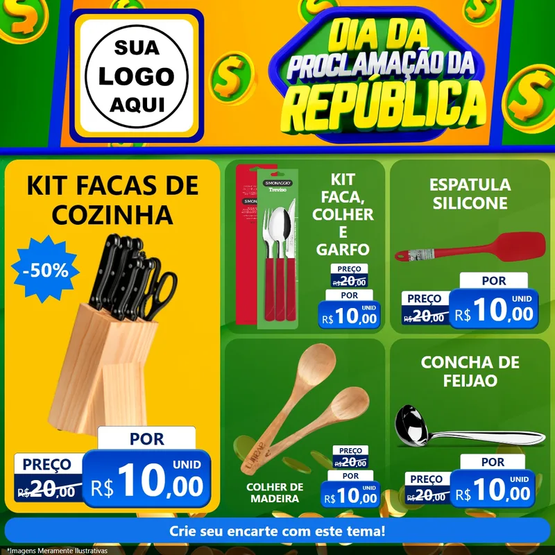 Modelo de Rede Social para Feed Facebook com o tema Dia Da Proclamação da República para Utilidades Domésticas