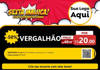 Modelo de Cartaz para Cartaz A4 Horizontal com o tema Sexta Maluca! para Ferragens
