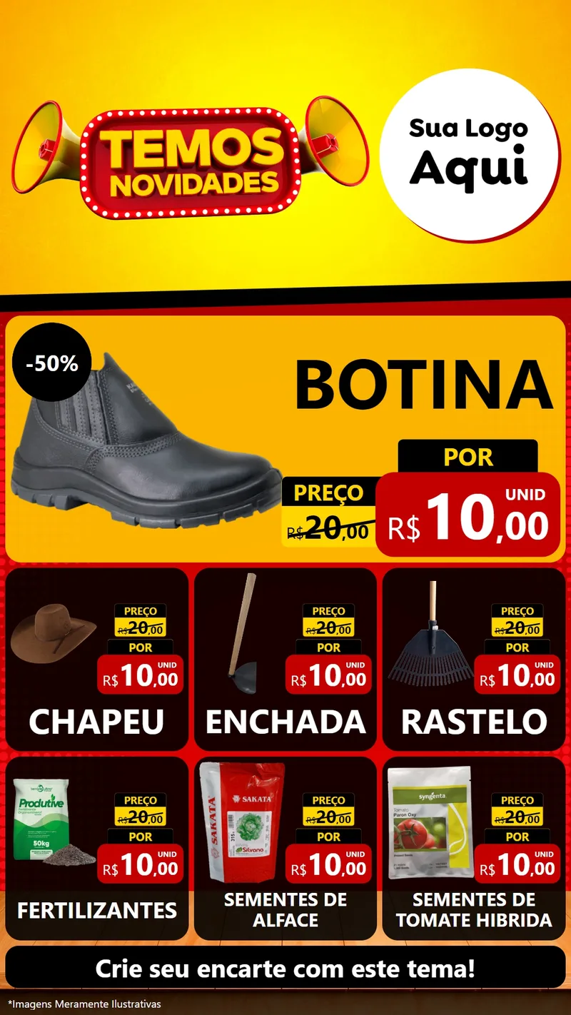 Modelo de Rede Social para Stories com o tema Temos Novidades para Agropecuária
