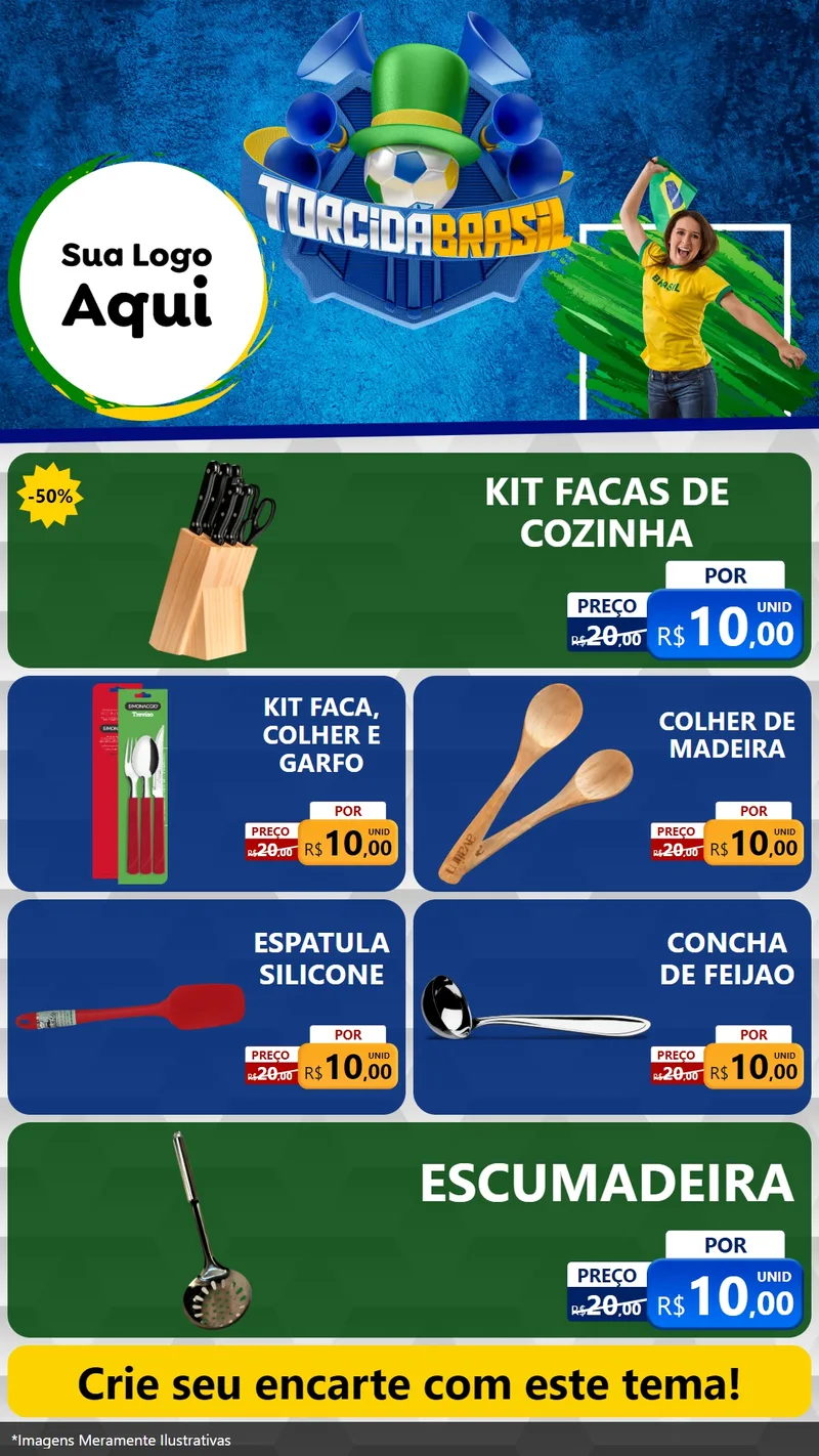 Modelo de TV para TV Vertical com o tema Torcida Brasil - Copa para Utilidades Domésticas