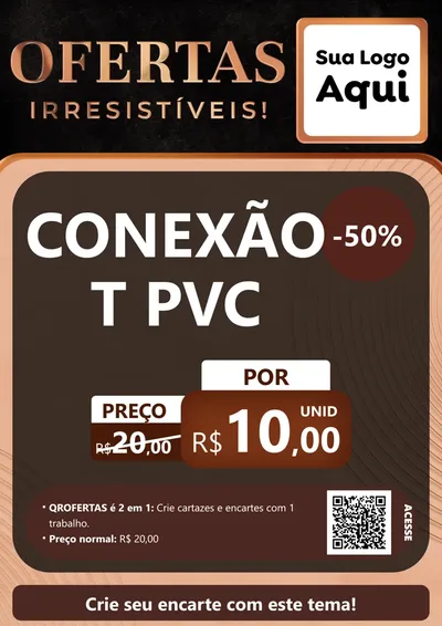 Modelo de Cartaz para Cartaz A4 Vertical com o tema Ofertas Irresistíveis! para Tubos e conexões
