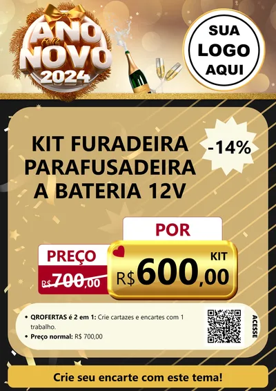 Modelo de Cartaz para Cartaz A4 Vertical com o tema Feliz Ano Novo 2027 para Maquinas e Ferramentas