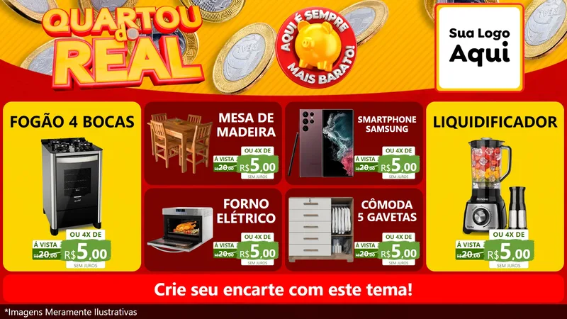 Modelo de TV para TV Horizontal com o tema Quartou do Real para Móveis e Eletro