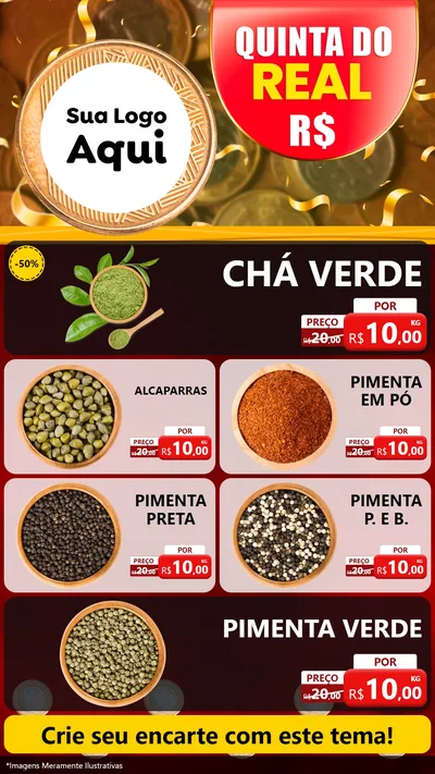 Modelo de TV para TV Vertical com o tema Quinta do Real para Produtos Naturais