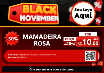 Modelo de Cartaz para Cartaz A4 Horizontal com o tema Black November para Bebês