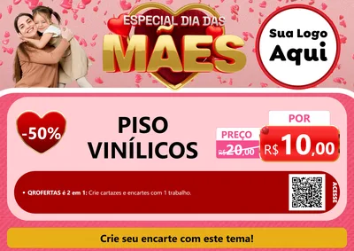 Modelo de Cartaz para Cartaz A4 Horizontal com o tema Especial Dia Das Mães para Material para Construção