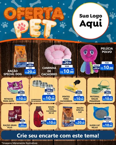 Modelo de Rede Social para Feed Instagram com o tema Oferta Pet para Pet Shop