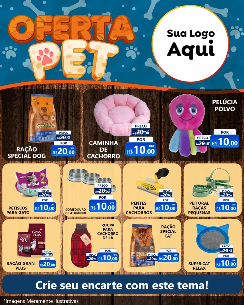 Modelo de Rede Social para Feed Instagram com o tema Oferta Pet para Pet Shop