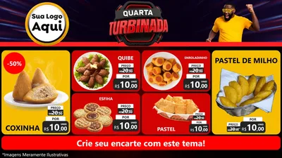 Modelo de TV para TV Horizontal com o tema Quarta Turbinada para Salgadaria