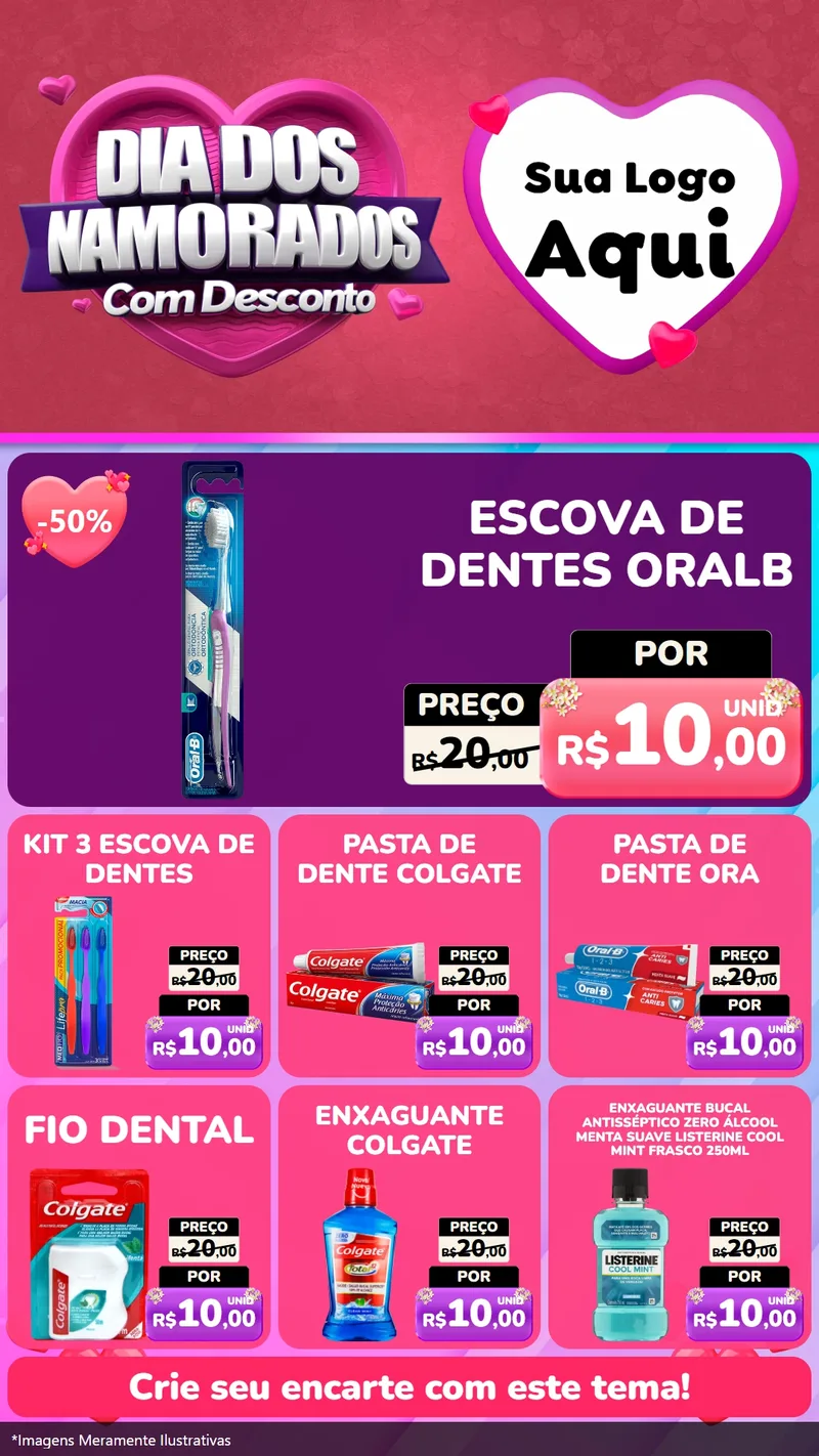 Modelo de Rede Social para Stories com o tema Dia Dos Namorados Com Desconto para Higiene Pessoal