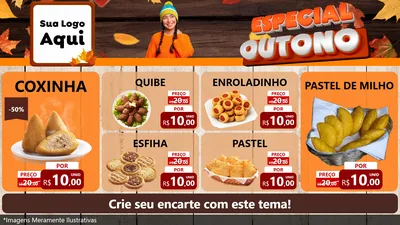 Modelo de TV para TV Horizontal com o tema Especial Outono para Salgadaria