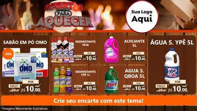 Modelo de TV para TV Horizontal com o tema Ofertas Para Aquecer para Produtos de Limpeza