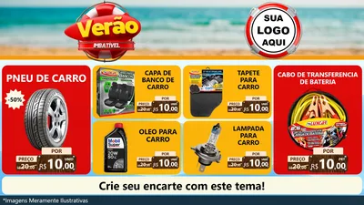 Modelo de TV para TV Horizontal com o tema Verão Imbatível para Auto peças