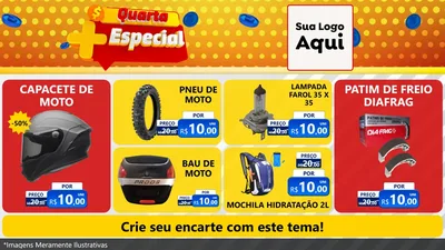 Modelo de TV para TV Horizontal com o tema Quarta Mais Especial para Moto peças