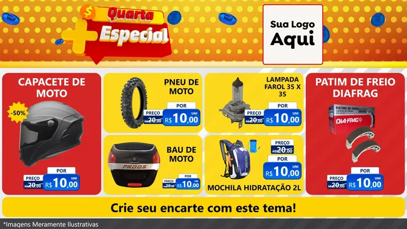 Modelo de TV para TV Horizontal com o tema Quarta Mais Especial para Moto peças