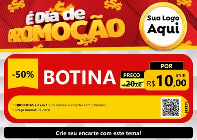 Modelo de Cartaz para Cartaz A4 Horizontal com o tema É Dia De Promoção para Agropecuária