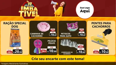 Modelo de TV para TV Horizontal com o tema Fim de Semana Imbatível para Pet Shop