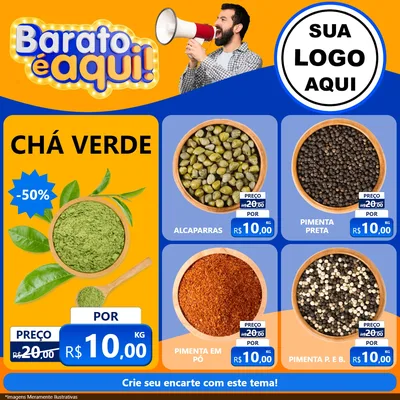 Modelo de Rede Social para Feed Facebook com o tema Barato é aqui para Produtos Naturais