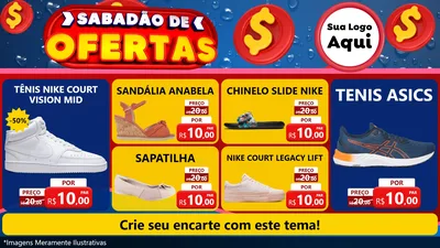 Modelo de TV para TV Horizontal com o tema Sabadão de Ofertas para Calçados