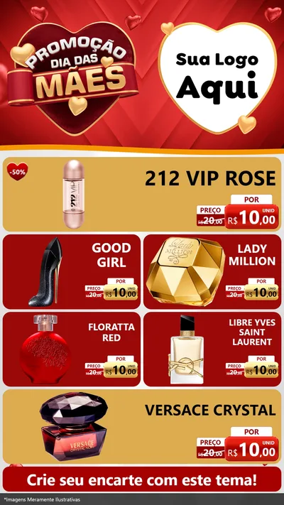 Modelo de TV para TV Vertical com o tema Promoção Dia das Mães para Perfumes