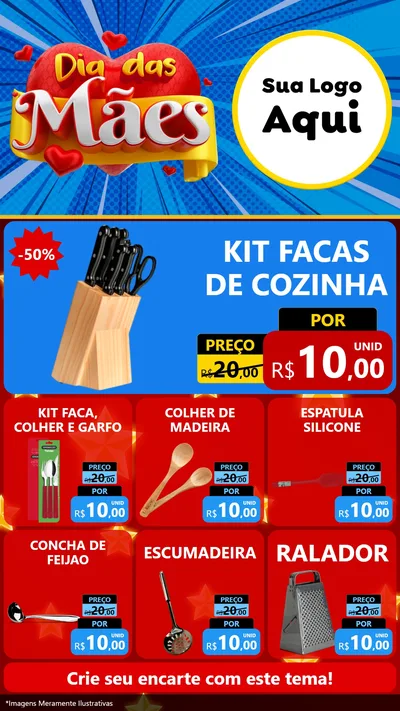 Modelo de Rede Social para Stories com o tema Dia das Mães para Utilidades Domésticas