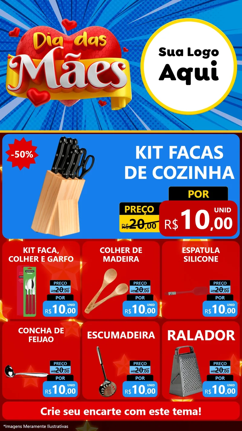 Modelo de Rede Social para Stories com o tema Dia das Mães para Utilidades Domésticas