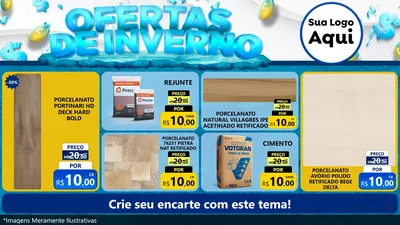 Modelo de TV para TV Horizontal com o tema Ofertas de Inverno para Pisos e revestimentos