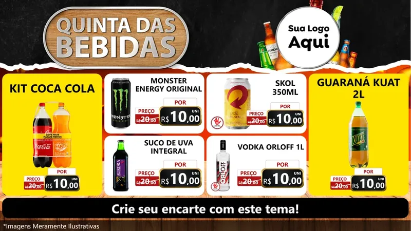 Modelo de TV para TV Horizontal com o tema Quinta das Bebidas para Distribuidora de bebidas