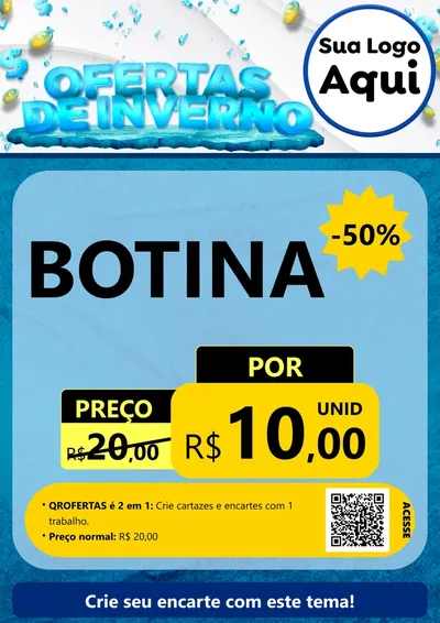 Modelo de Cartaz para Cartaz A4 Vertical com o tema Ofertas de Inverno para Agropecuária