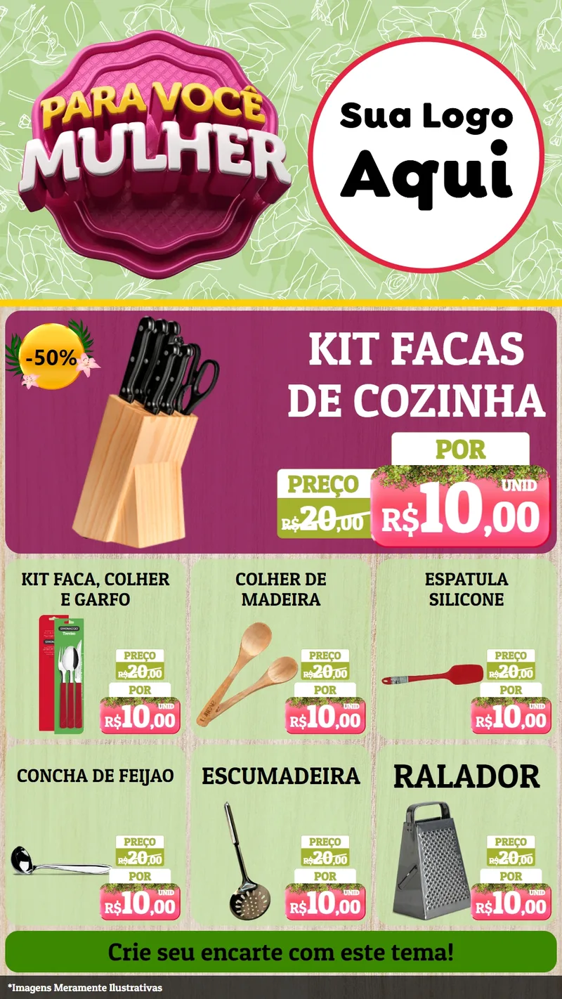 Modelo de Rede Social para Stories com o tema Para Você Mulher para Utilidades Domésticas