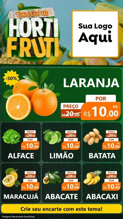Modelo de Rede Social para Stories com o tema Especial de Hortifrúti para Hortifrúti