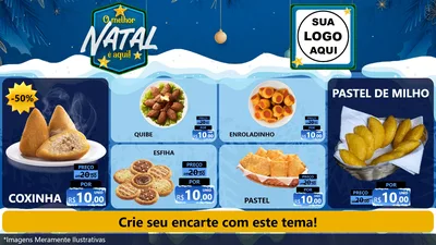 Modelo de TV para TV Horizontal com o tema O Melhor Natal É Aqui! para Salgadaria