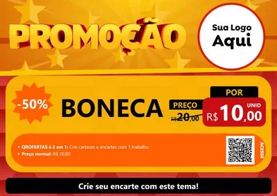 Modelo de Cartaz para Cartaz A4 Horizontal com o tema Promoção para Brinquedos