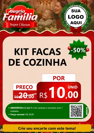 Modelo de Cartaz para Cartaz A4 Vertical com o tema Alegria Em Família - Super Ofertas para Utilidades Domésticas