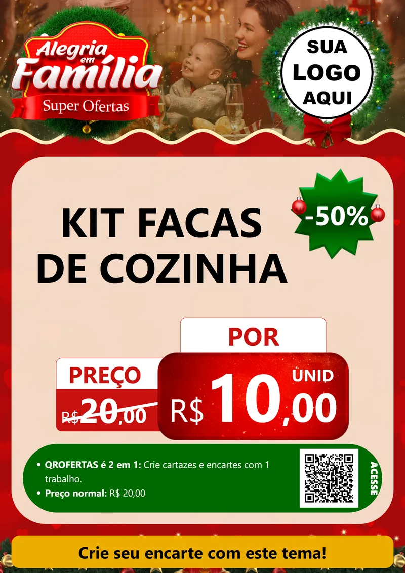 Modelo de Cartaz para Cartaz A4 Vertical com o tema Alegria Em Família - Super Ofertas para Utilidades Domésticas
