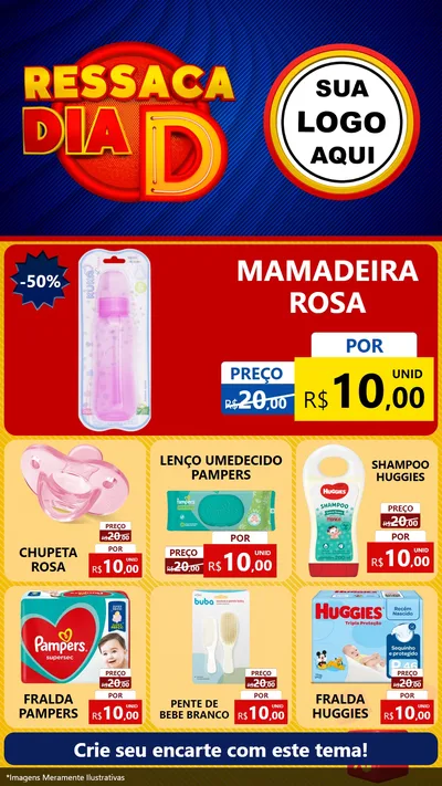 Modelo de Rede Social para Stories com o tema Ressaca Dia D para Bebês
