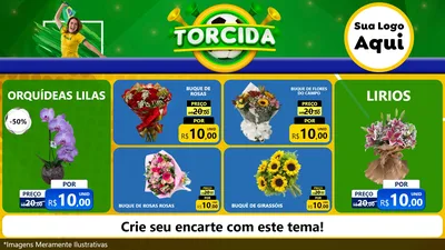 Modelo de TV para TV Horizontal com o tema Torcida para Floricultura e jardim