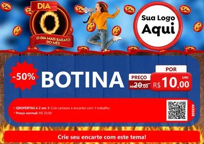 Modelo de Cartaz para Cartaz A4 Horizontal com o tema Dia O - O Dia Mais Barato Do Mês para Agropecuária