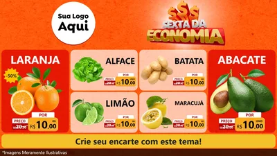 Modelo de TV para TV Horizontal com o tema Sexta da Economia para Hortifrúti