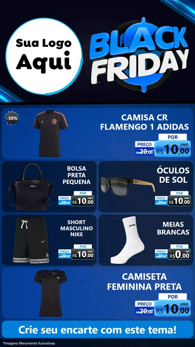Modelo de TV para TV Vertical com o tema Black Friday para Roupas e acessórios