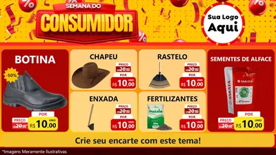 Modelo de TV para TV Horizontal com o tema Semana do Consumidor para Agropecuária