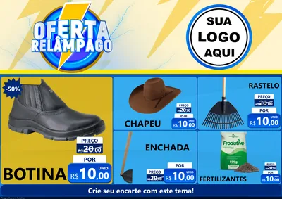 Modelo de Encarte para Encarte A4 Horizontal com o tema Oferta Relâmpago para Agropecuária