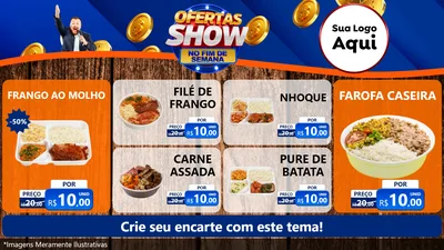 Modelo de TV para TV Horizontal com o tema Ofertas Show No Fim De Semana para Restaurante