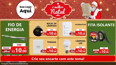 Modelo de TV para TV Horizontal com o tema O Melhor Natal para Materiais Elétricos