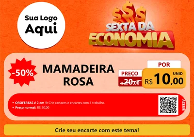 Modelo de Cartaz para Cartaz A4 Horizontal com o tema Sexta da Economia para Bebês