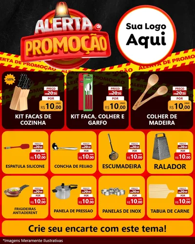 Modelo de Rede Social para Feed Instagram com o tema Alerta de Promoção para Utilidades Domésticas