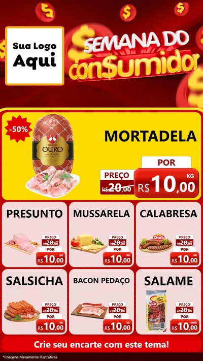 Modelo de Rede Social para Stories com o tema Semana do Consumidor para Frios e Laticínios