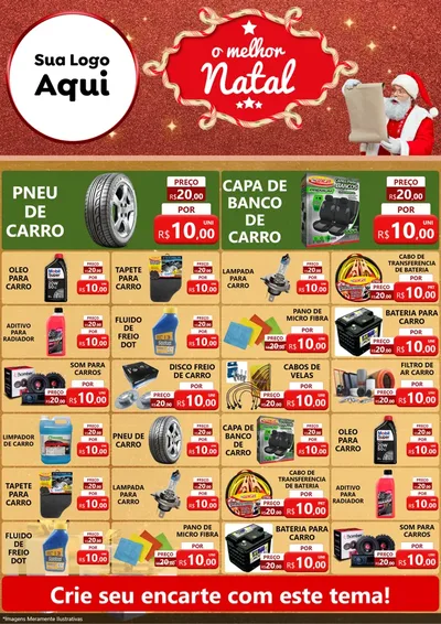 Modelo de Encarte para Encarte A4 Vertical com o tema O Melhor Natal para Auto peças