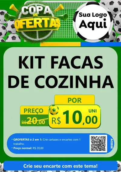 Modelo de Cartaz para Cartaz A4 Vertical com o tema Copa De Ofertas para Utilidades Domésticas